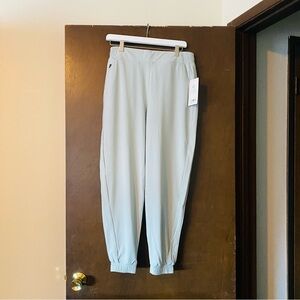 Light Gray Striped Brooklyn Textured Jogger Pants